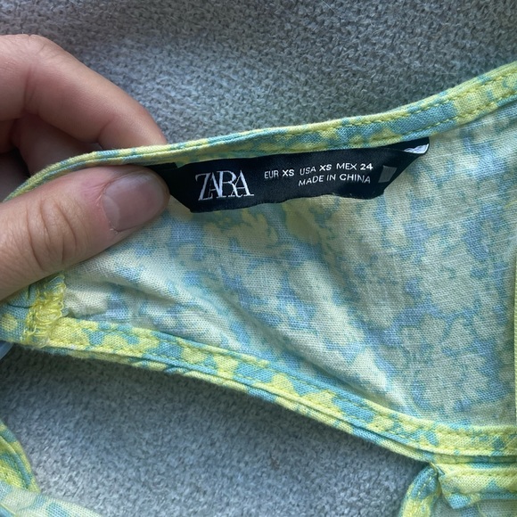 Zara Linen Blend Floral Print Dress | Women’s Size XS - Picture 11 of 16